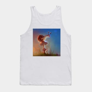 Snail enjoying the sunset Tank Top